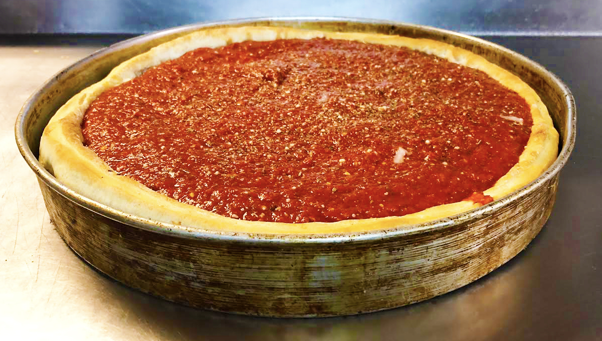 Sicilian Style Stuffed Pizza